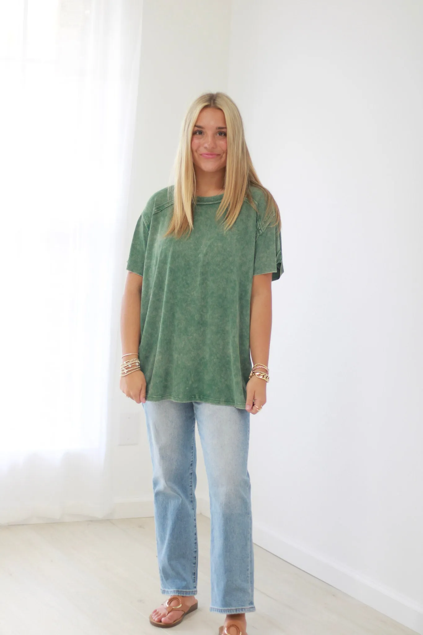 Softly Falling Top in Green