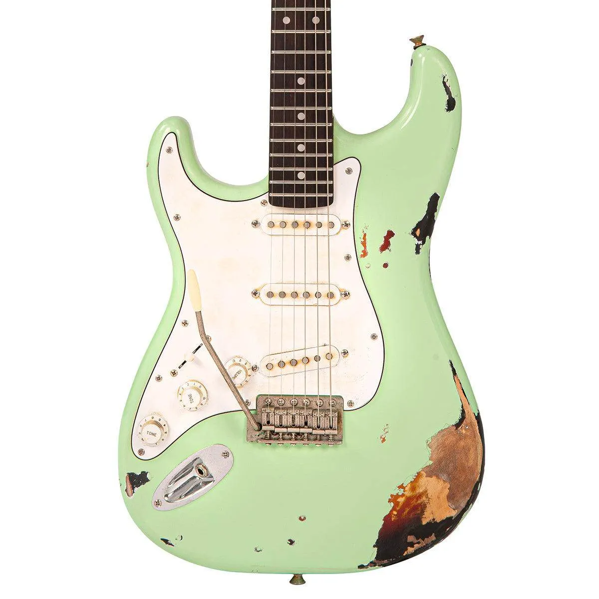 SOLD - Vintage V6 ProShop Unique ~ Surf Green over Sunburst ~ Left Handed