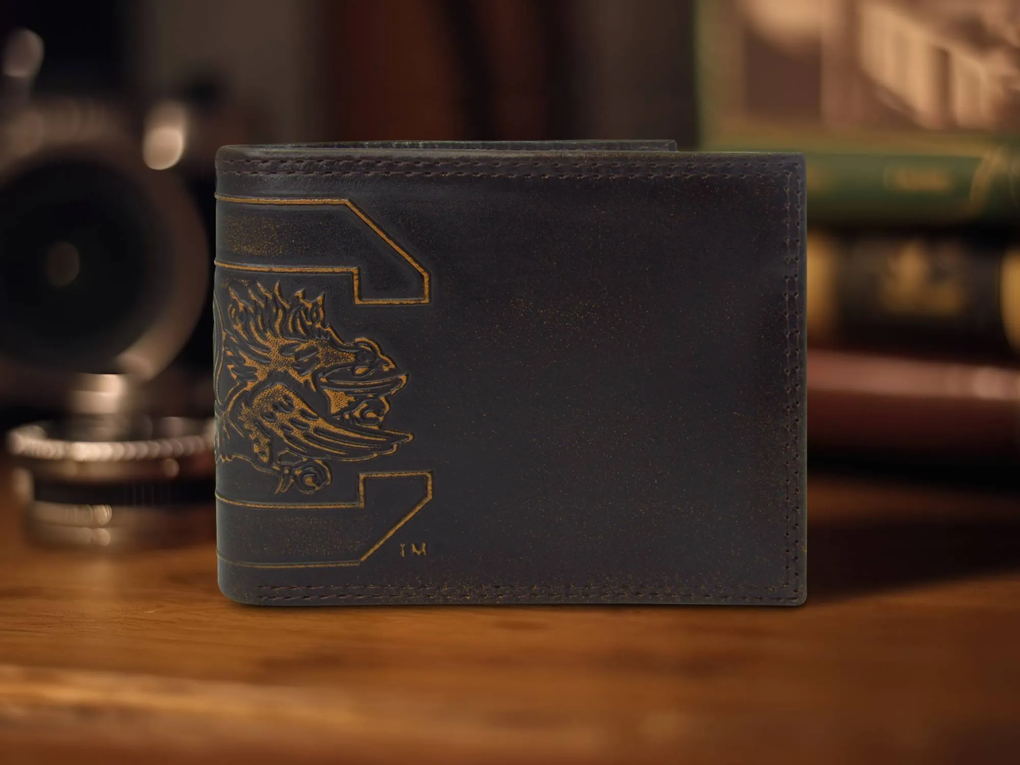 South Carolina Gamecocks Burnished Leather Bifold Wallet