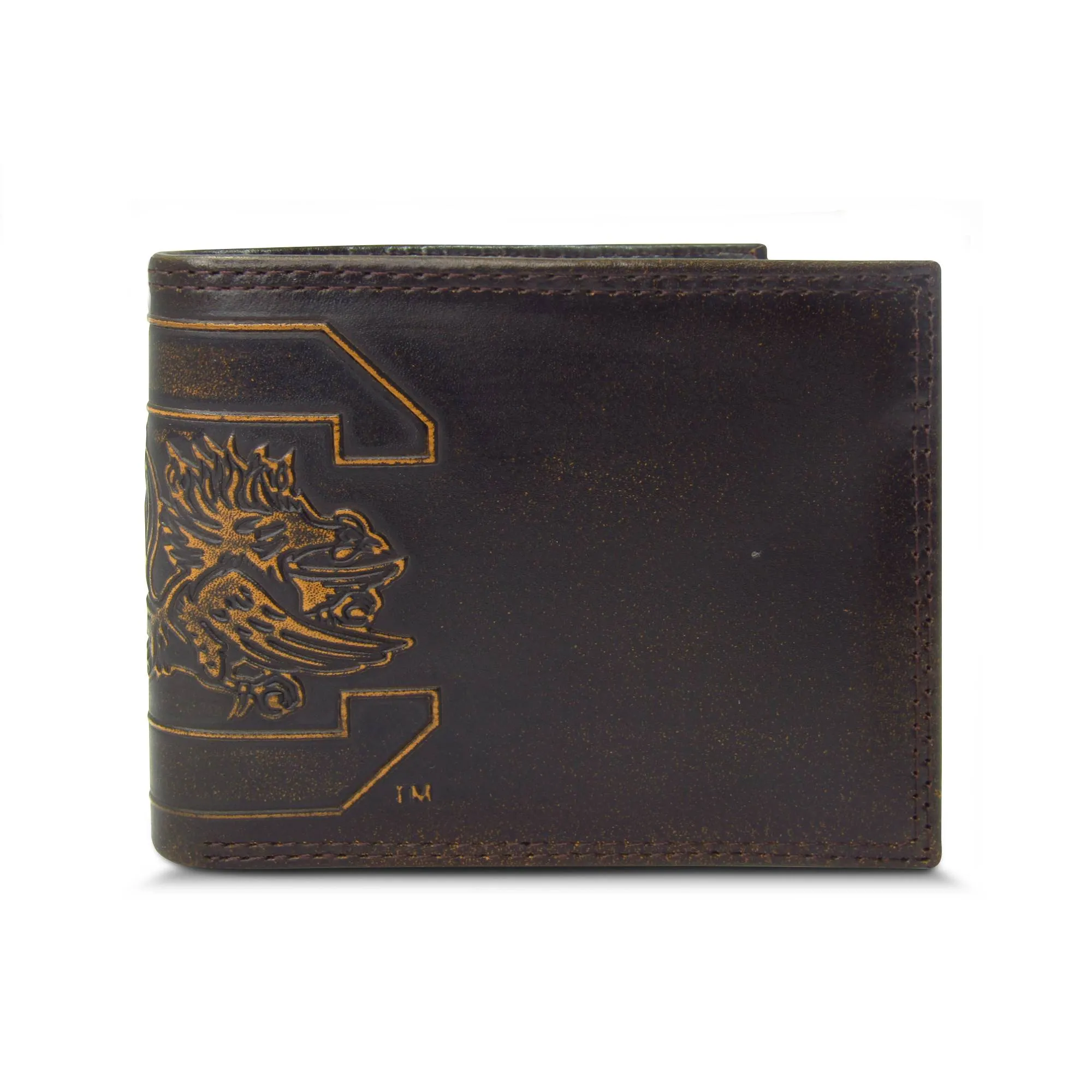 South Carolina Gamecocks Burnished Leather Bifold Wallet