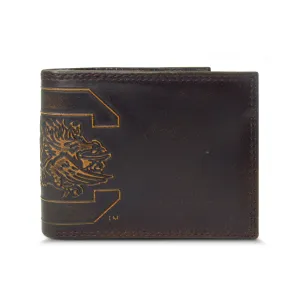South Carolina Gamecocks Burnished Leather Bifold Wallet