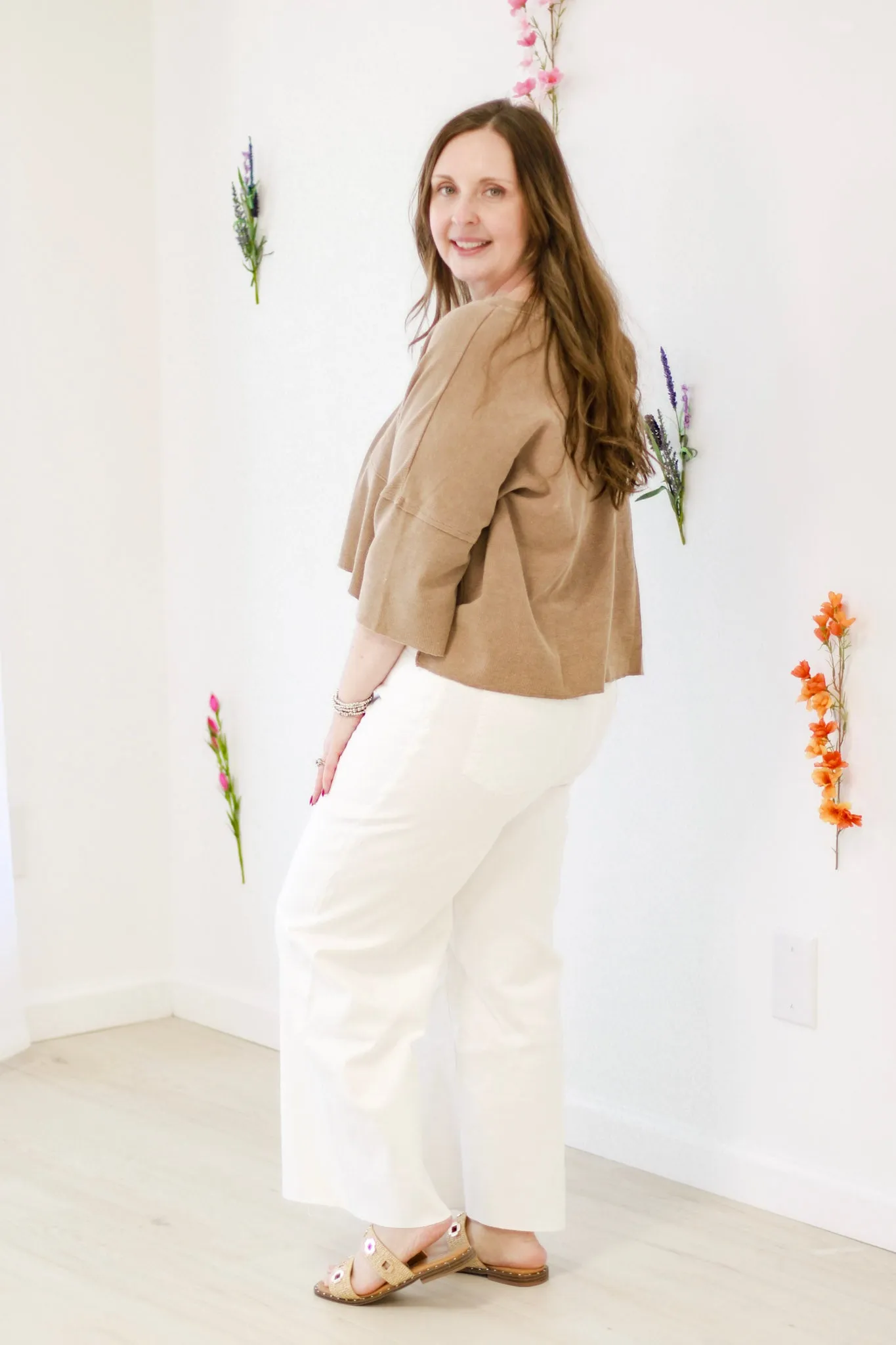 Southern Charm Basic Top in Cocoa