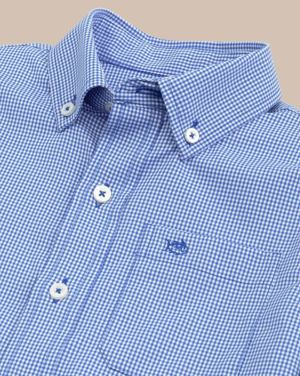 Southern Tide Boys Mini Gingham Intercoastal Button Down Shirt