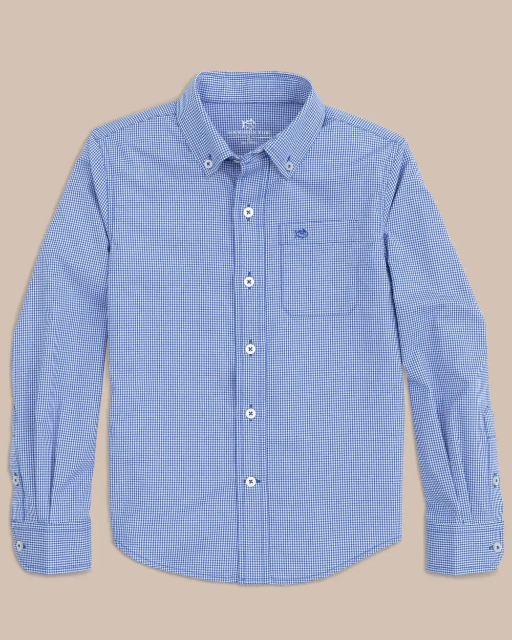 Southern Tide Boys Mini Gingham Intercoastal Button Down Shirt