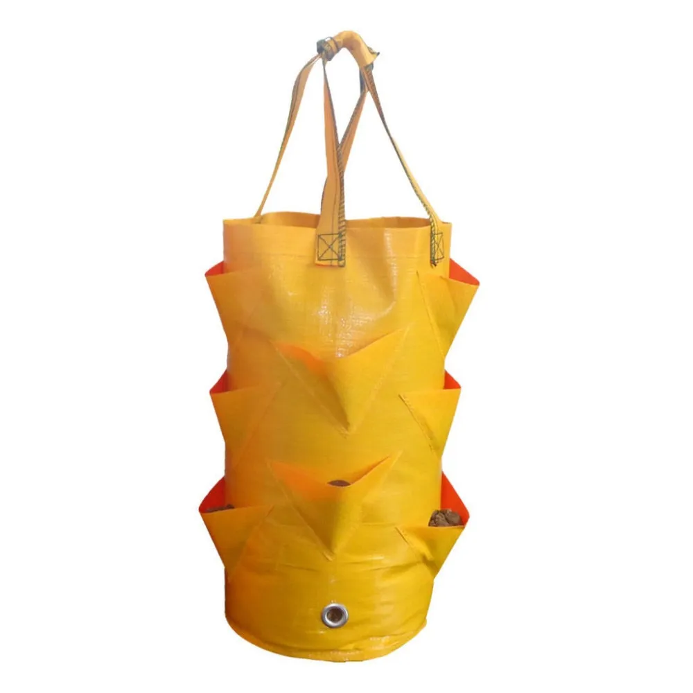 Strawberry Planting Growing Bag 3 Gallons Multi-mouth Container Bags Grow Planter