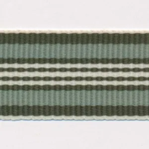 Stripe Grosgrain Ribbon #7 Green & Light Green & White