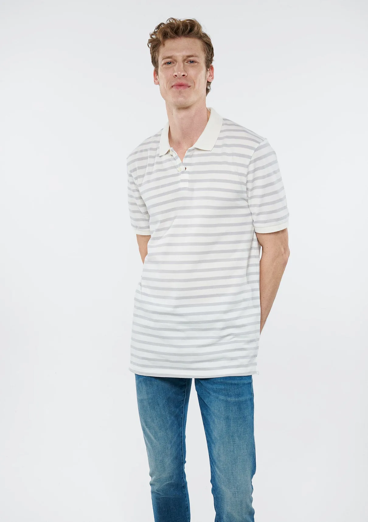 Striped Beige Polo
