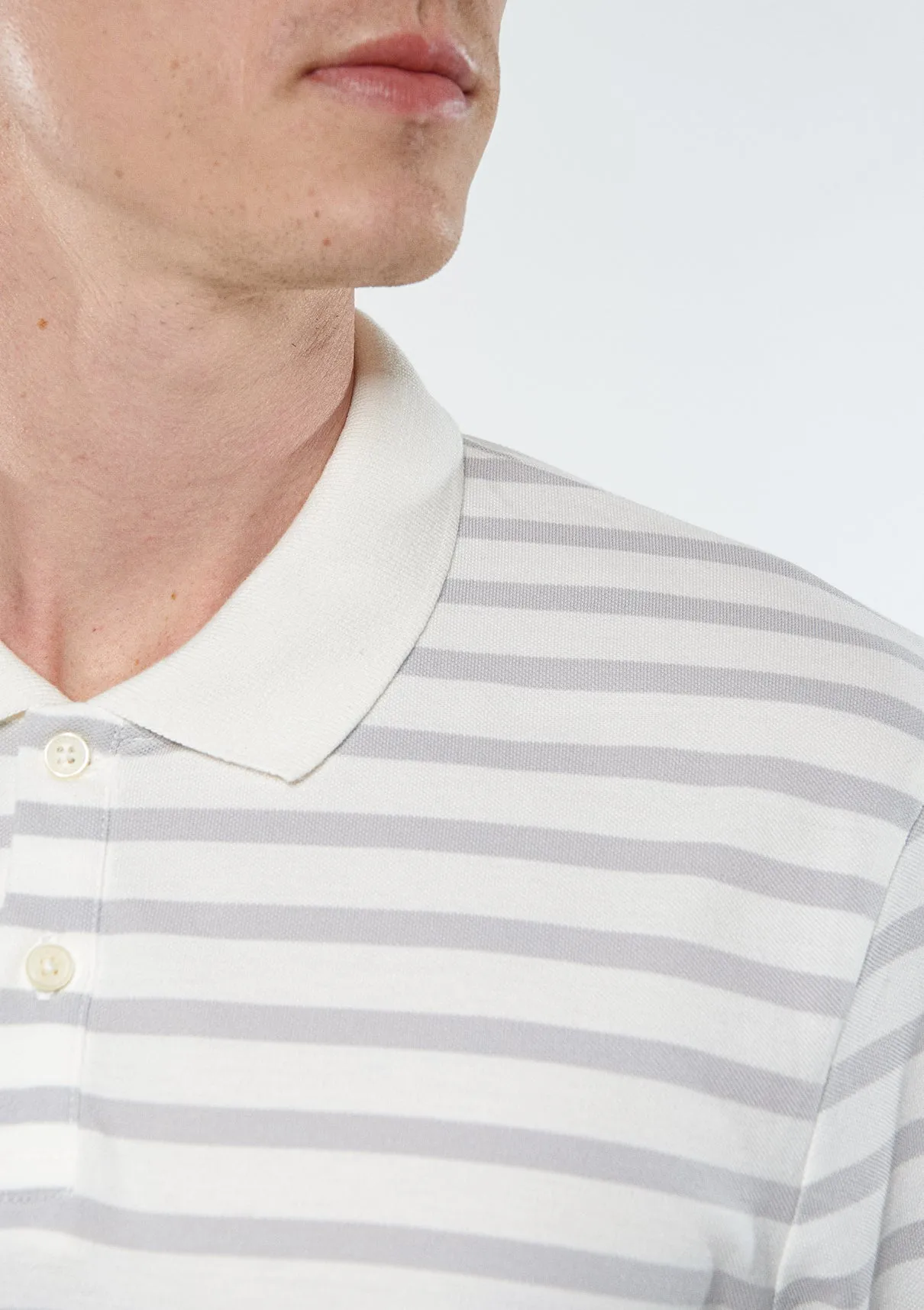 Striped Beige Polo