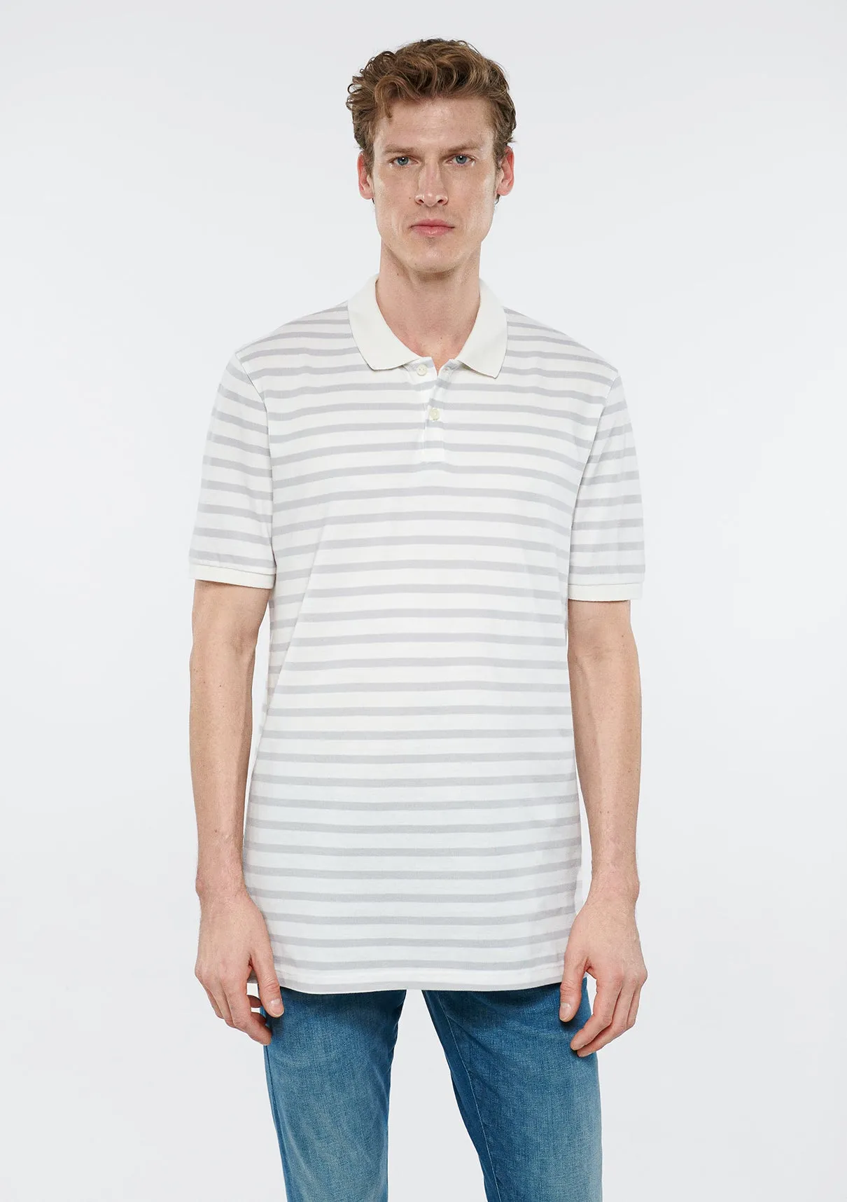 Striped Beige Polo