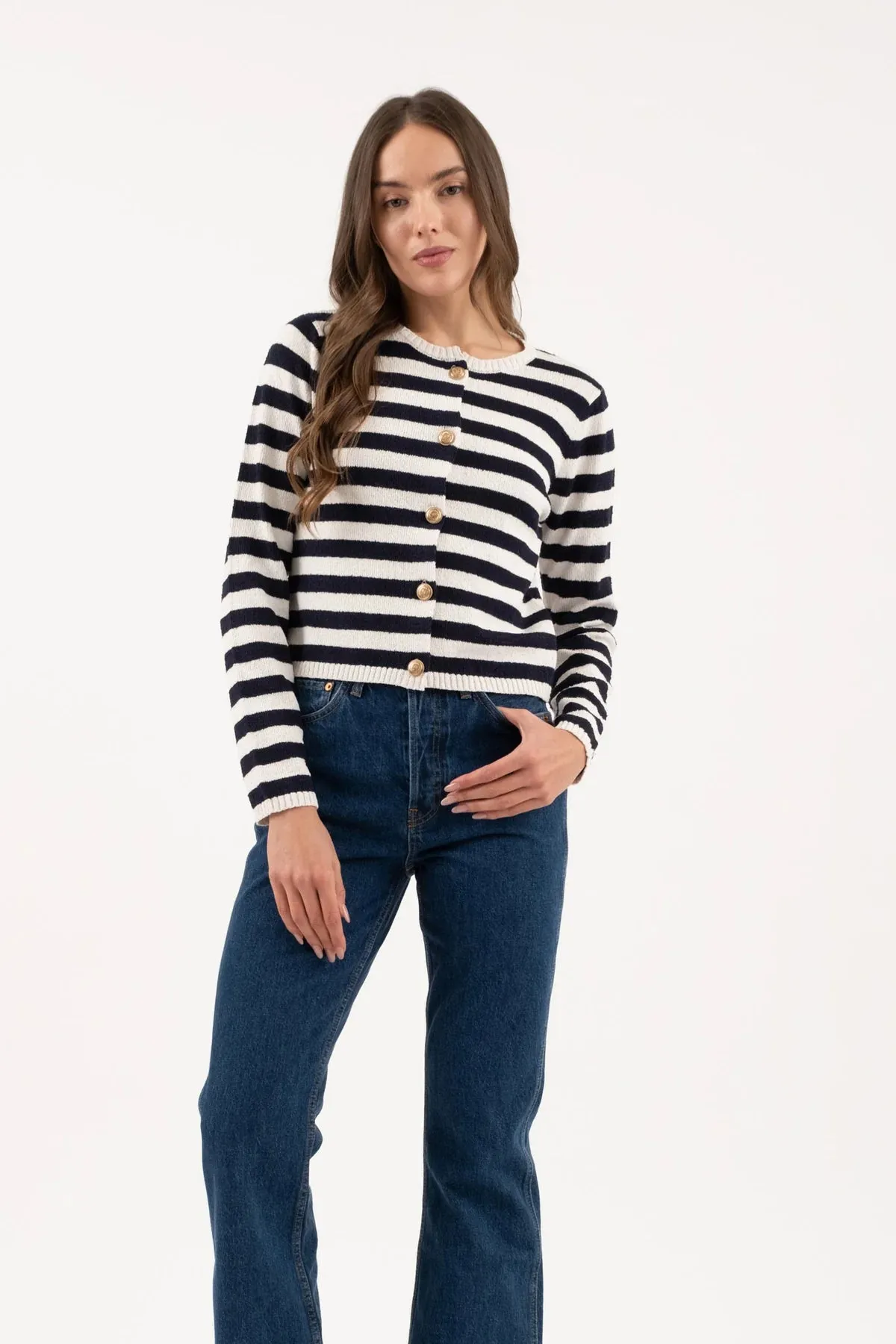 Striped Cardigan Sweater