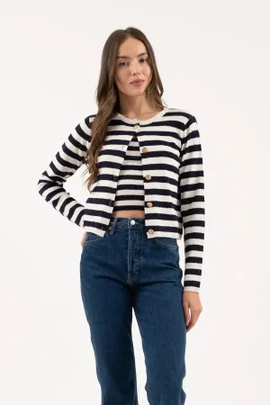 Striped Cardigan Sweater