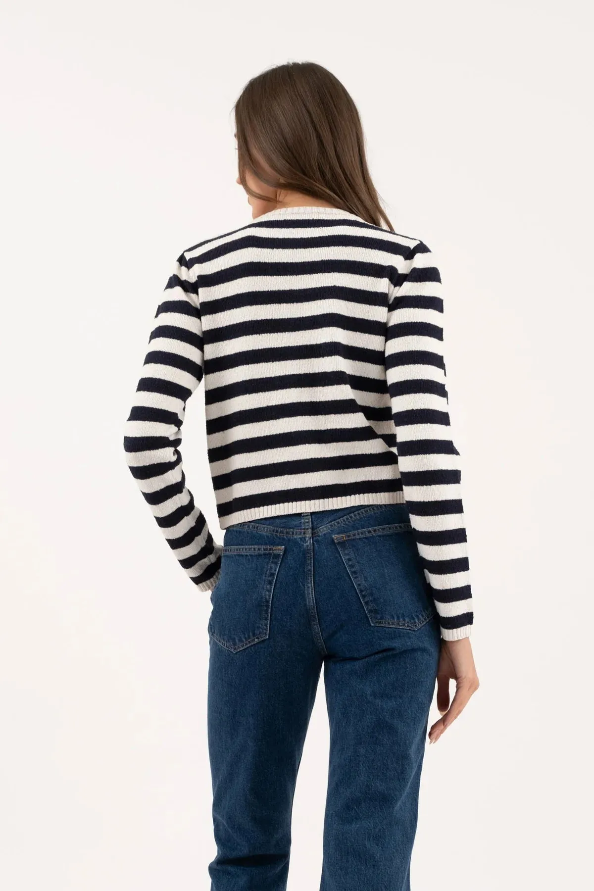 Striped Cardigan Sweater
