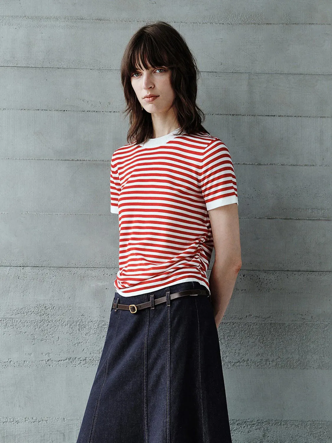 Striped Knitted T-Shirts