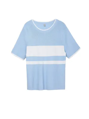 Striped T-shirt women's short sleeve loose short summer tops