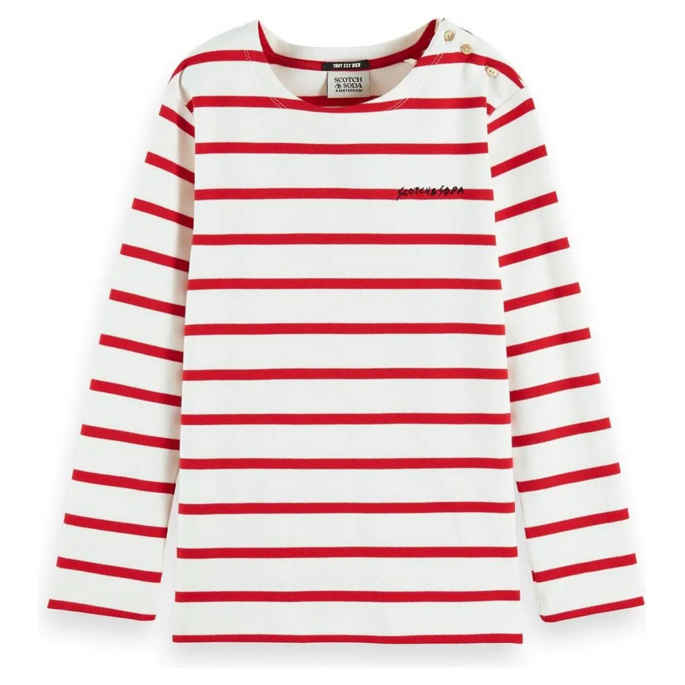 Striped Yarn-Dyed Long Sleeved T-Shirt
