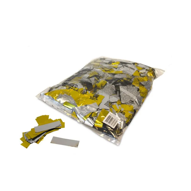 Strobing Bi Colour Metallic Confetti Rectangles