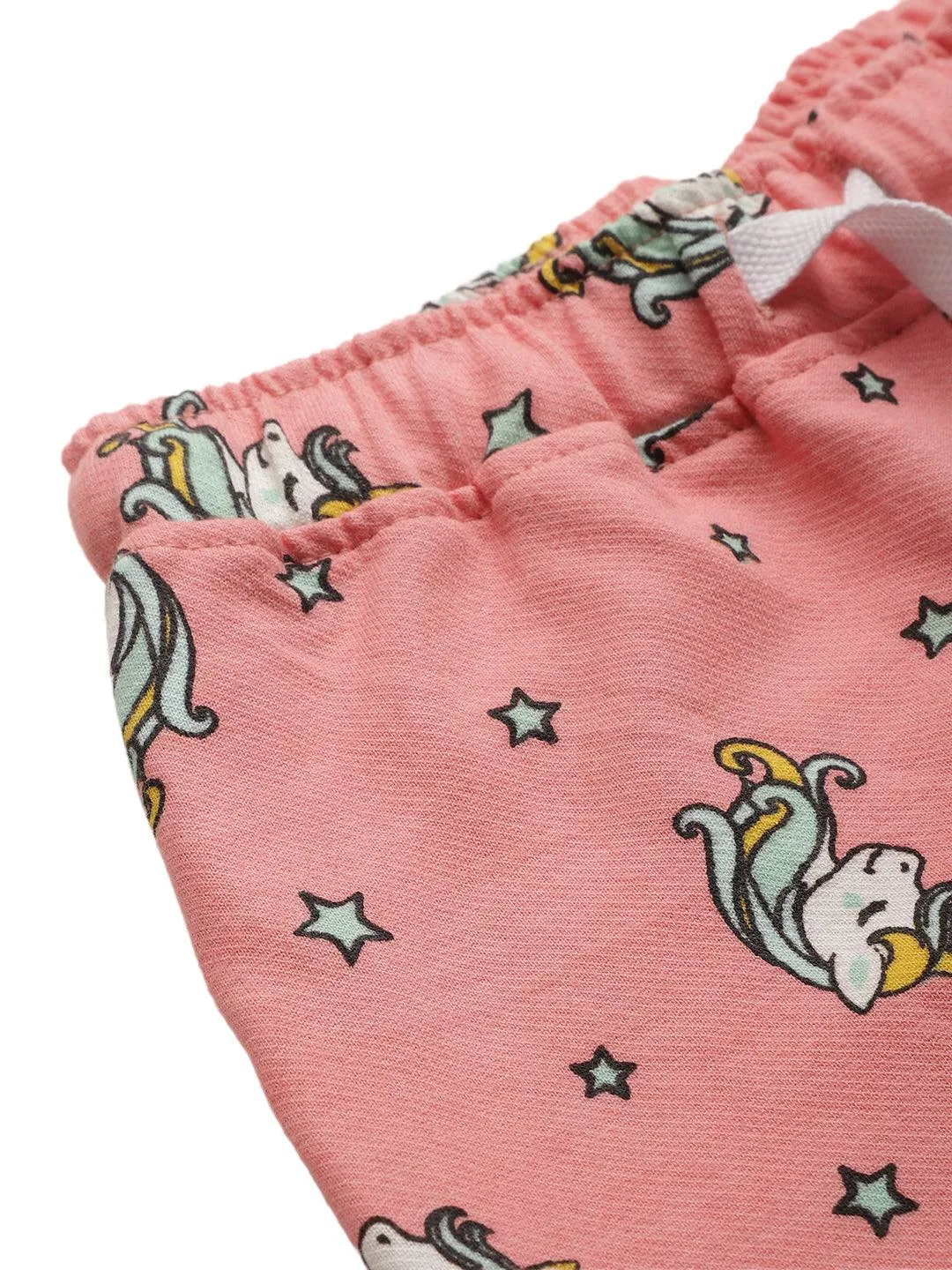 SUMMER GIRLS UNICORN STARS SHORTS - PINK