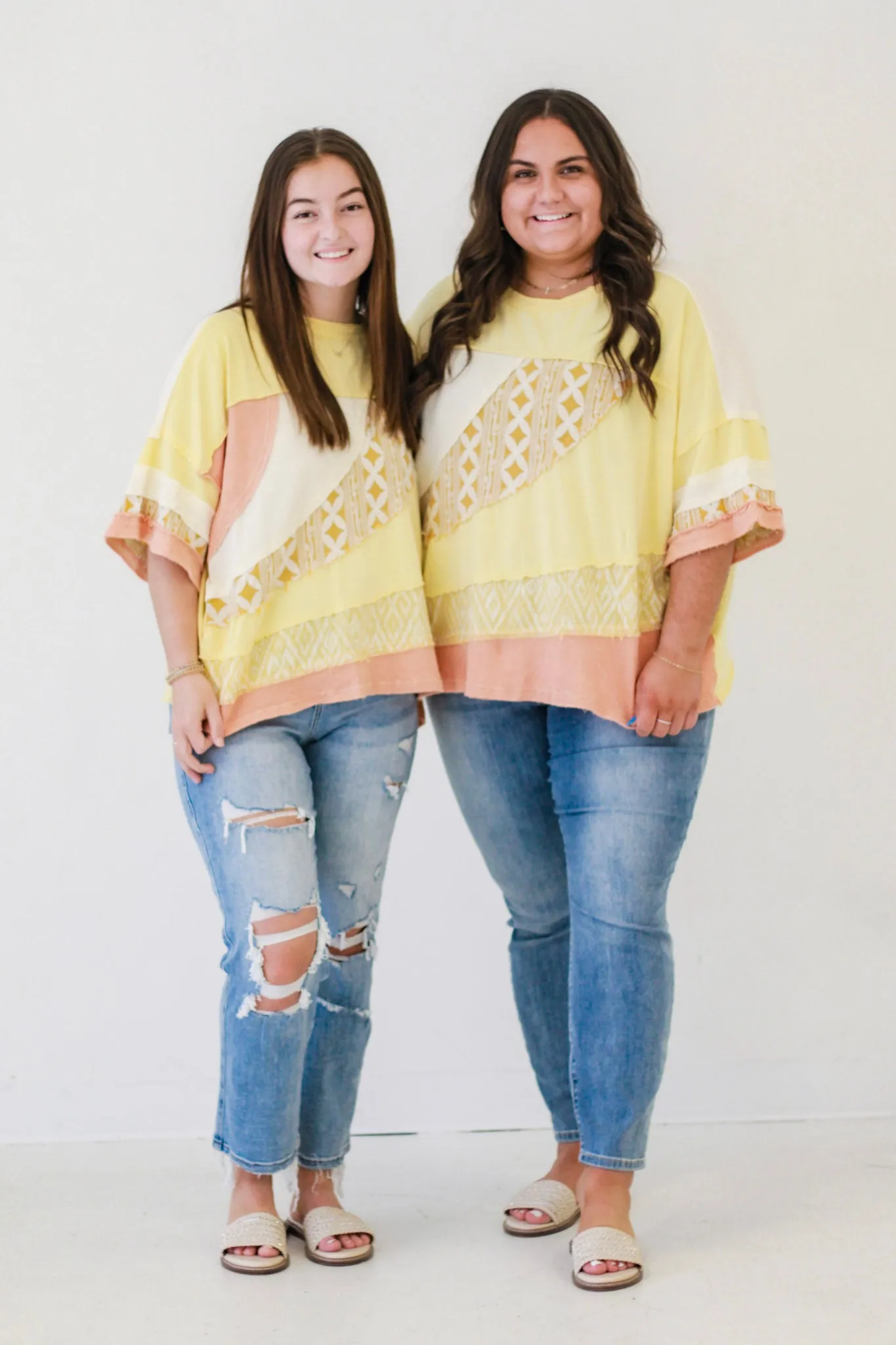 Sunny Day Fun Washed Fabric Top in Yellow by Oli & Hali
