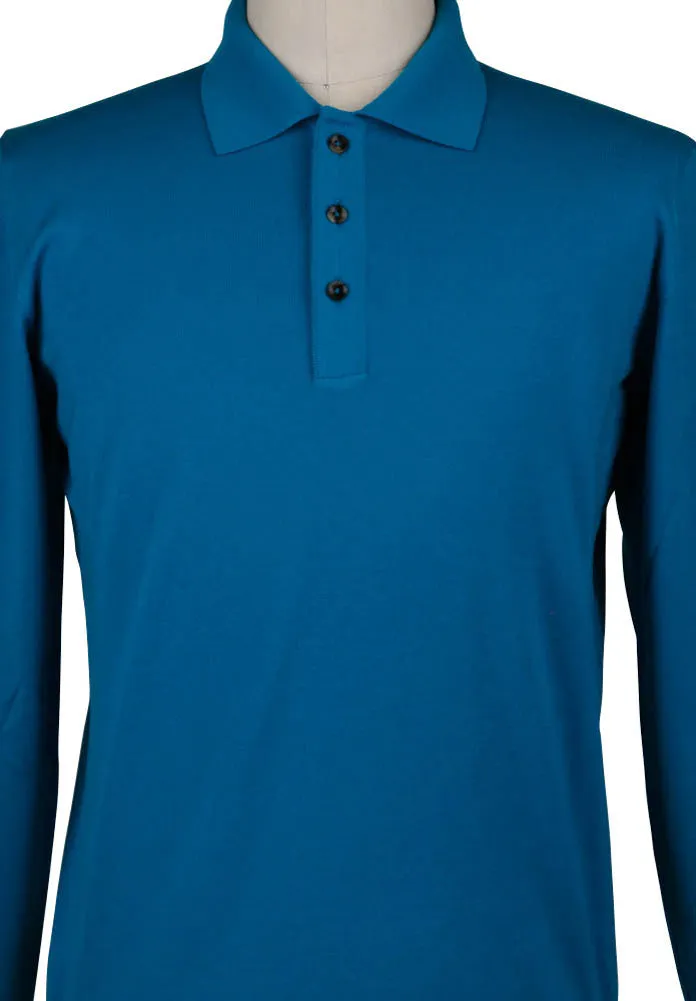 Svevo Parma Blue 1/4 Button Polo Sweater