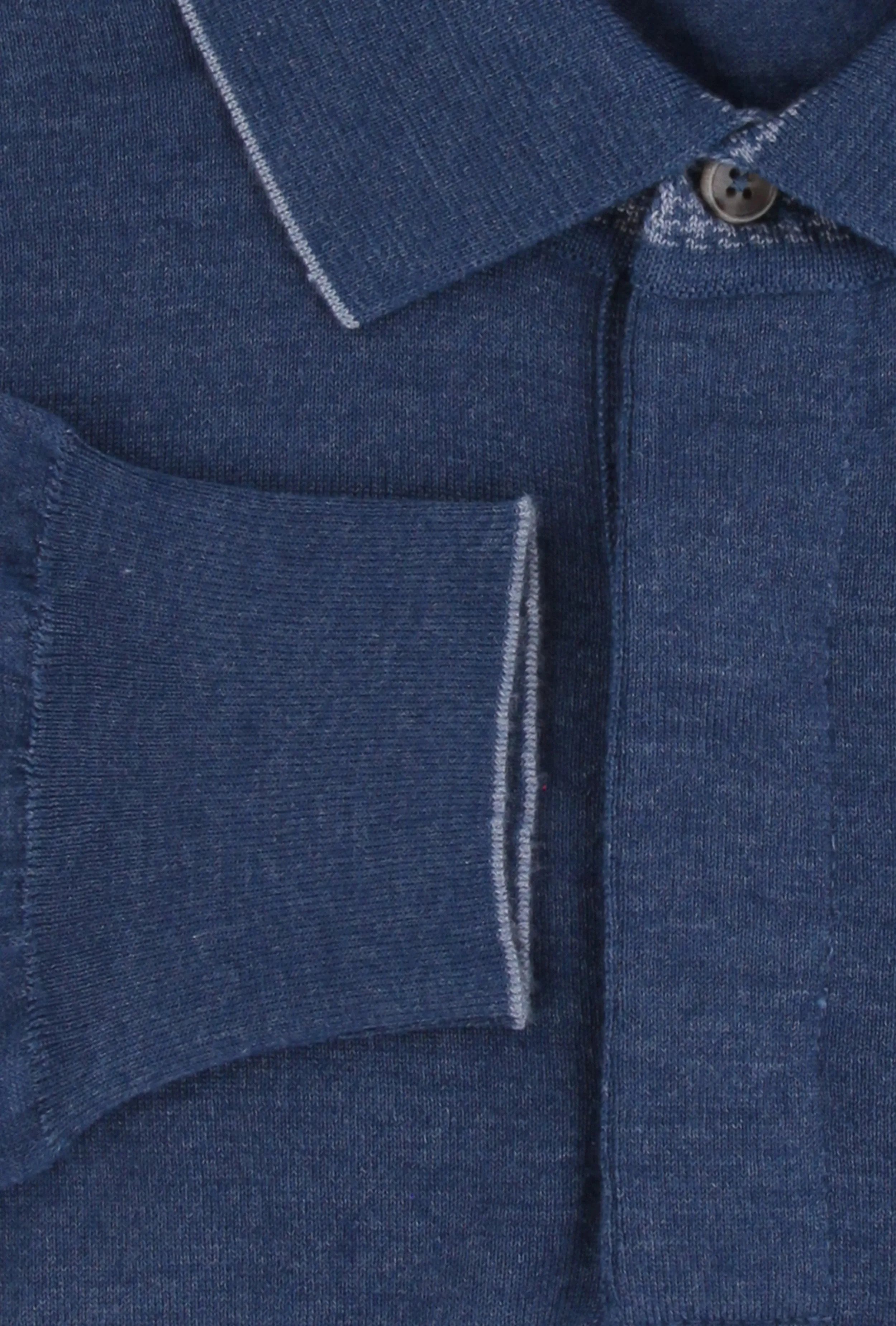 Svevo Parma Blue 1/4 Button Polo Sweater