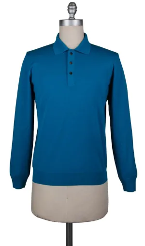 Svevo Parma Blue 1/4 Button Polo Sweater