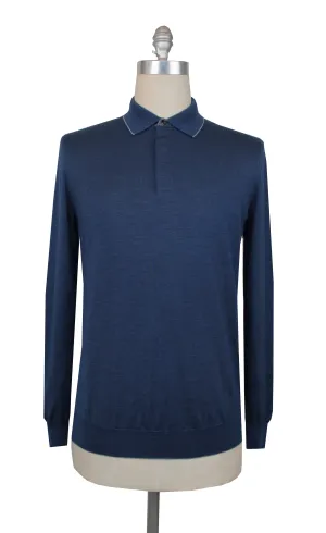 Svevo Parma Blue 1/4 Button Polo Sweater