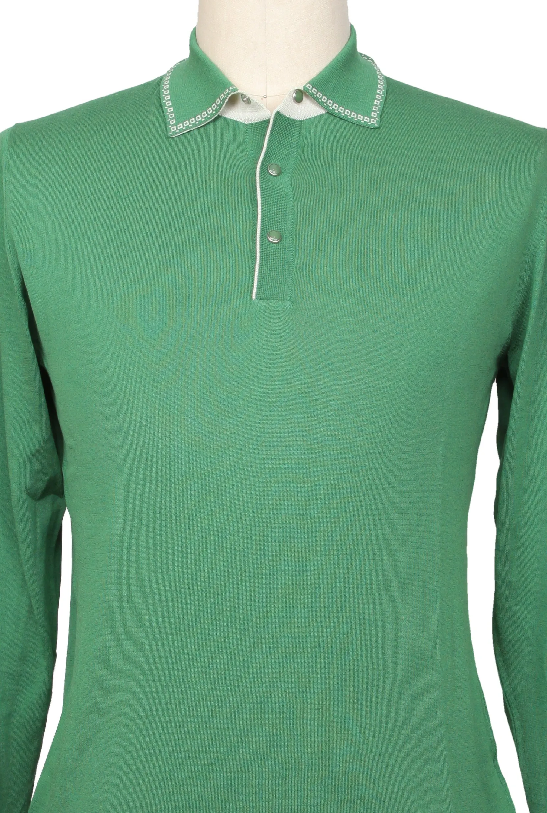 Svevo Parma Green 1/4 Button Polo Sweater