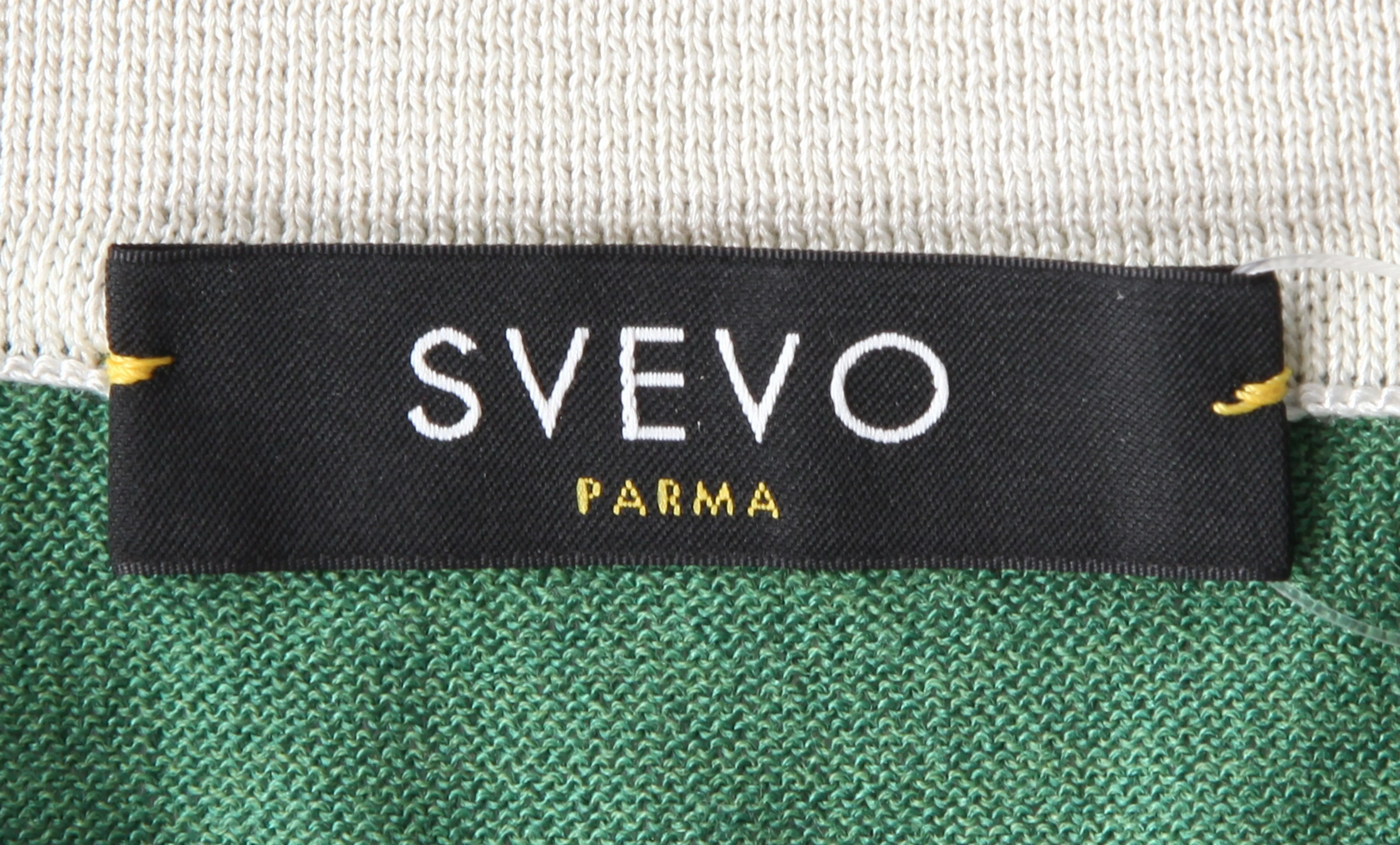 Svevo Parma Green 1/4 Button Polo Sweater