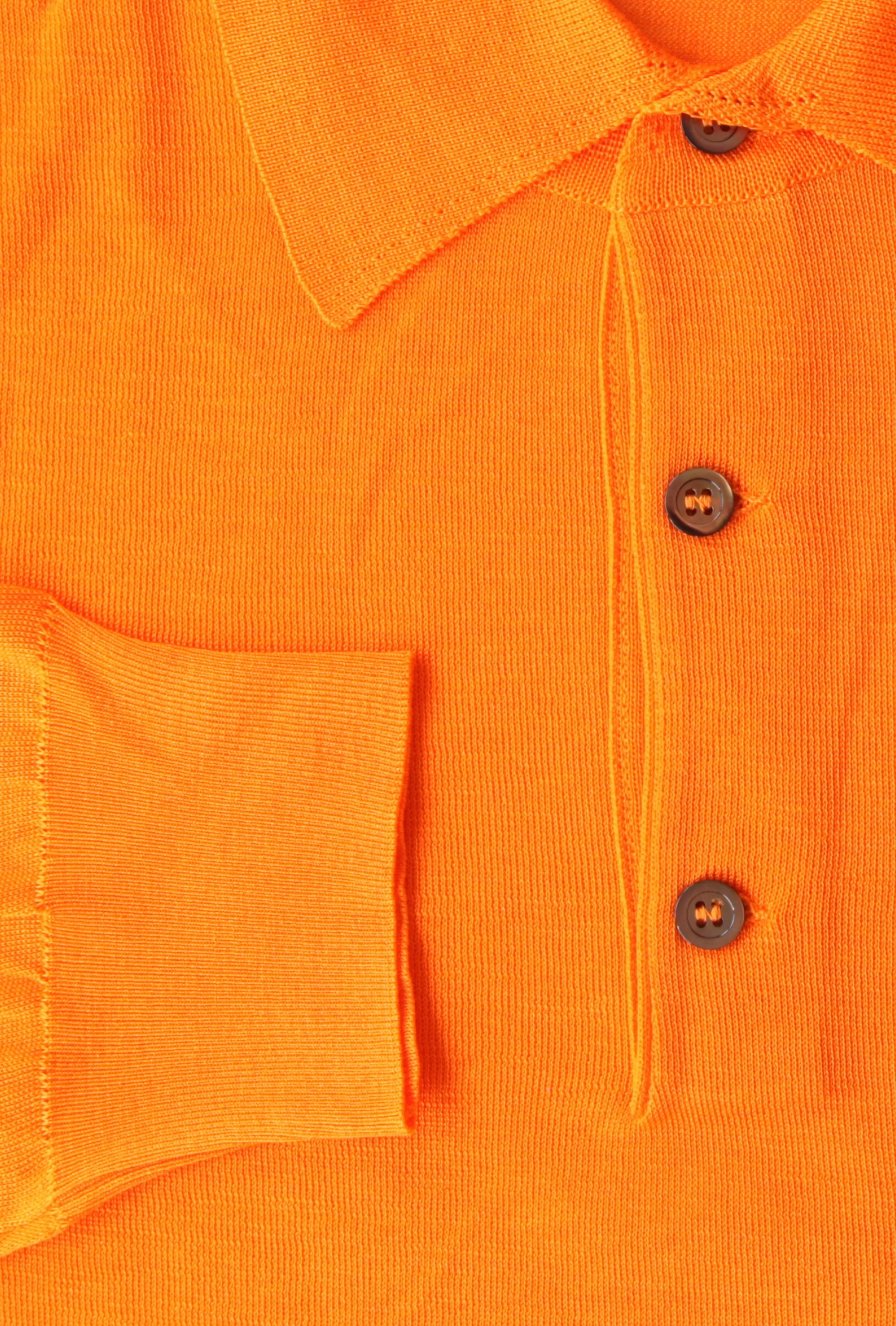 Svevo Parma Orange 1/4 Button Sweater