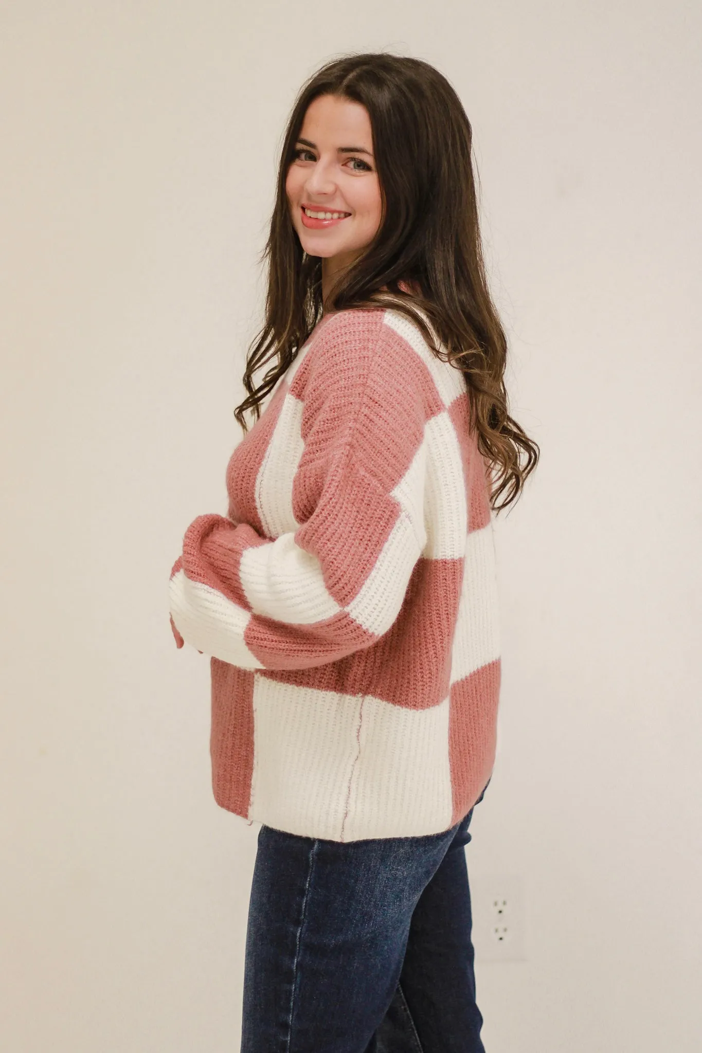 Sweet Like Me Check Print Top