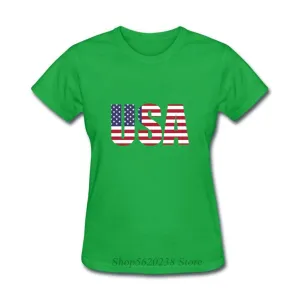 T Shirt Serigraphie Vintage Us Femmes