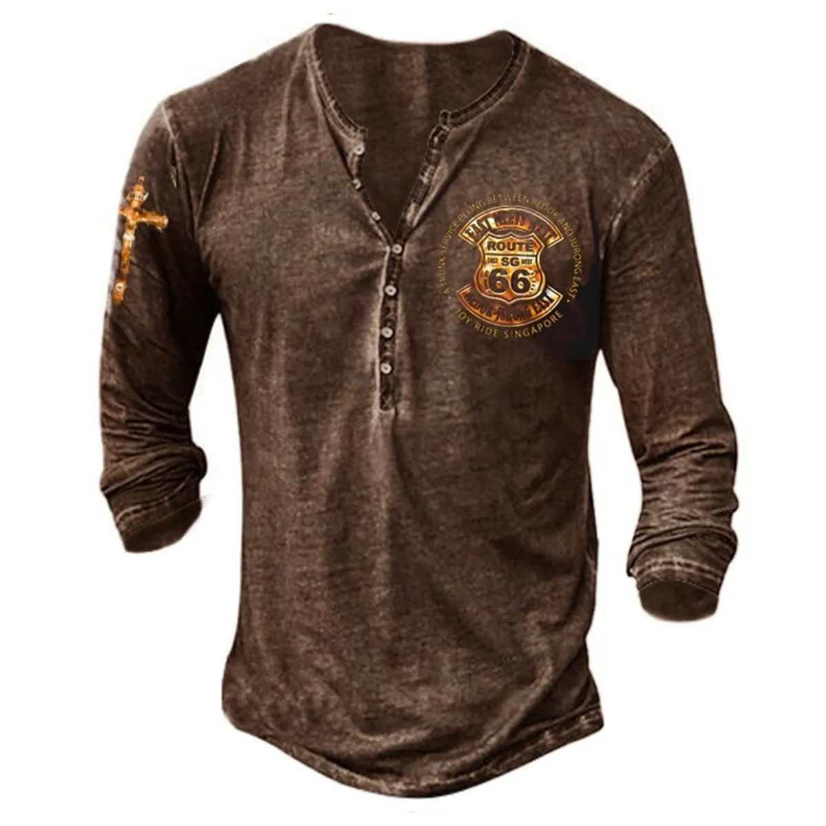 T-shirt vintage moto homme longue manche