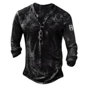 T-shirt vintage moto homme longue manche