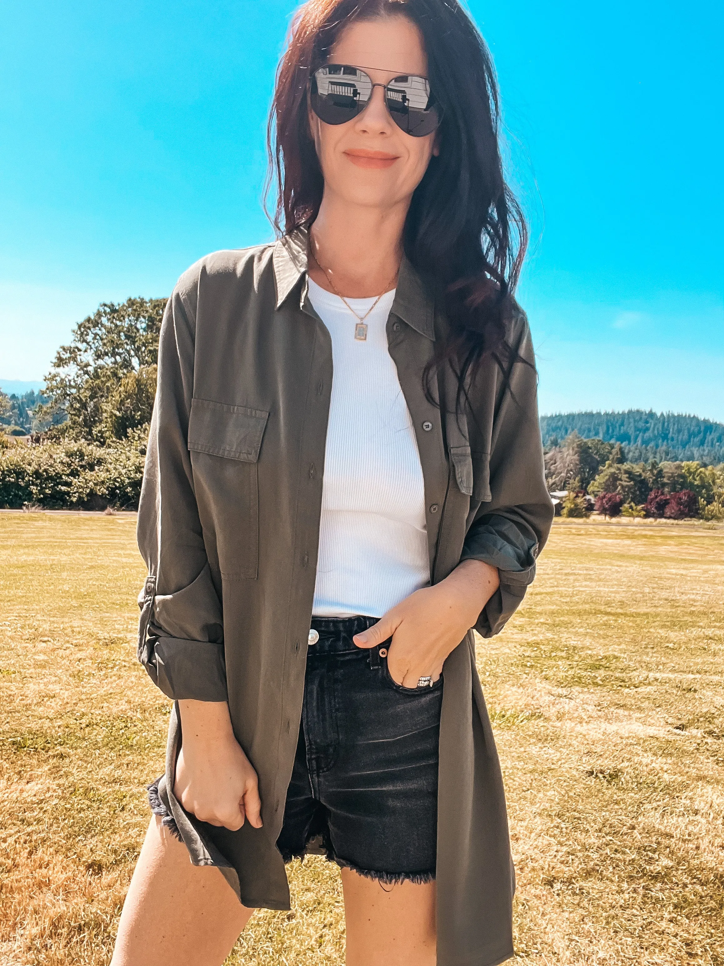 Tencel Oversized Button Down