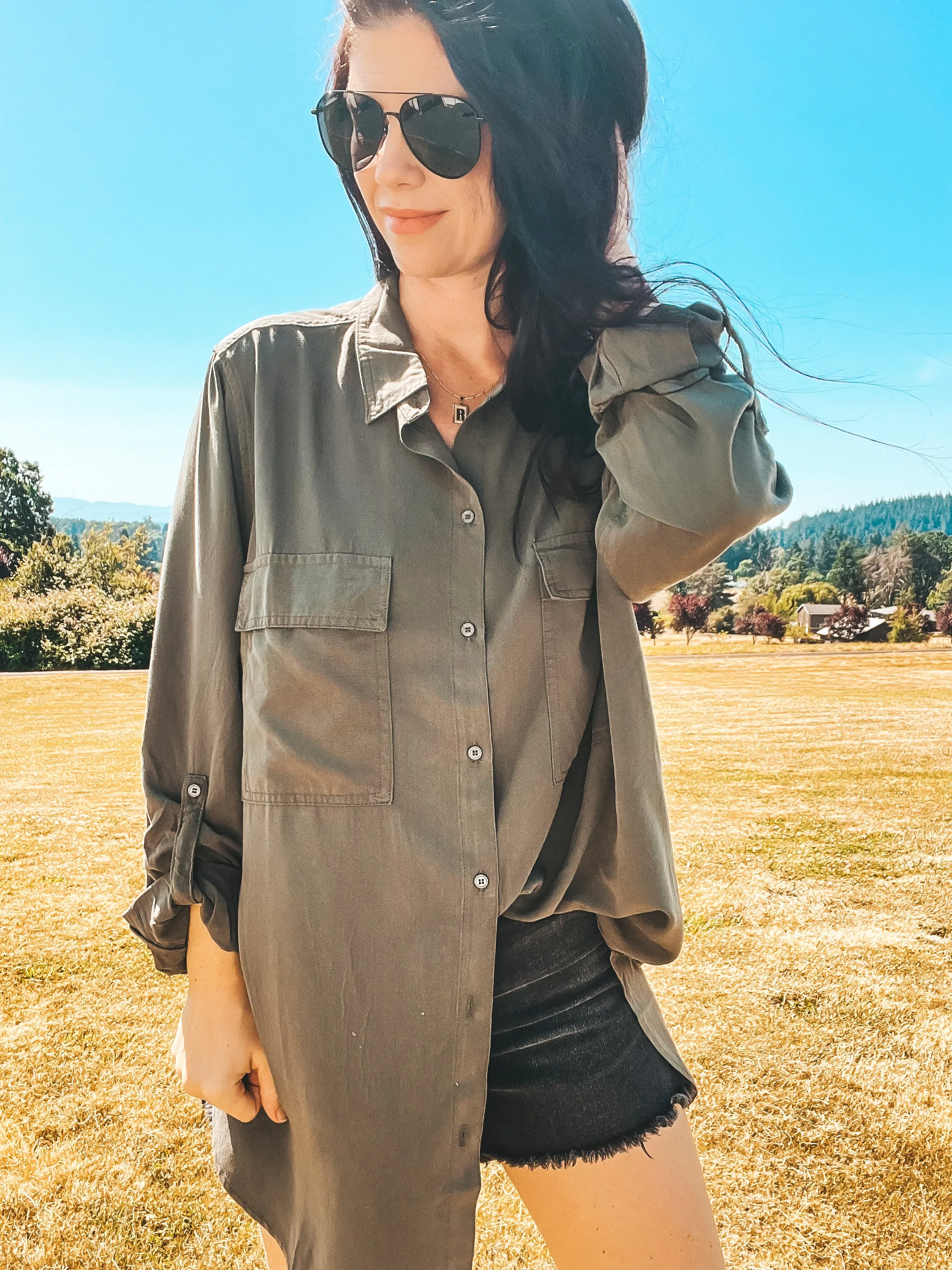 Tencel Oversized Button Down