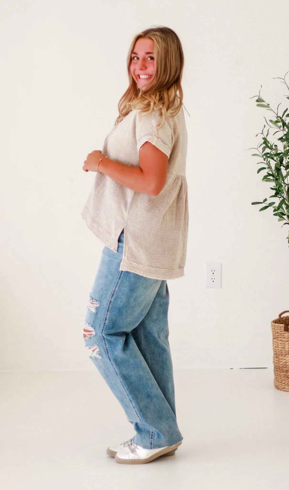 The Everyday Top in Ash Mocha