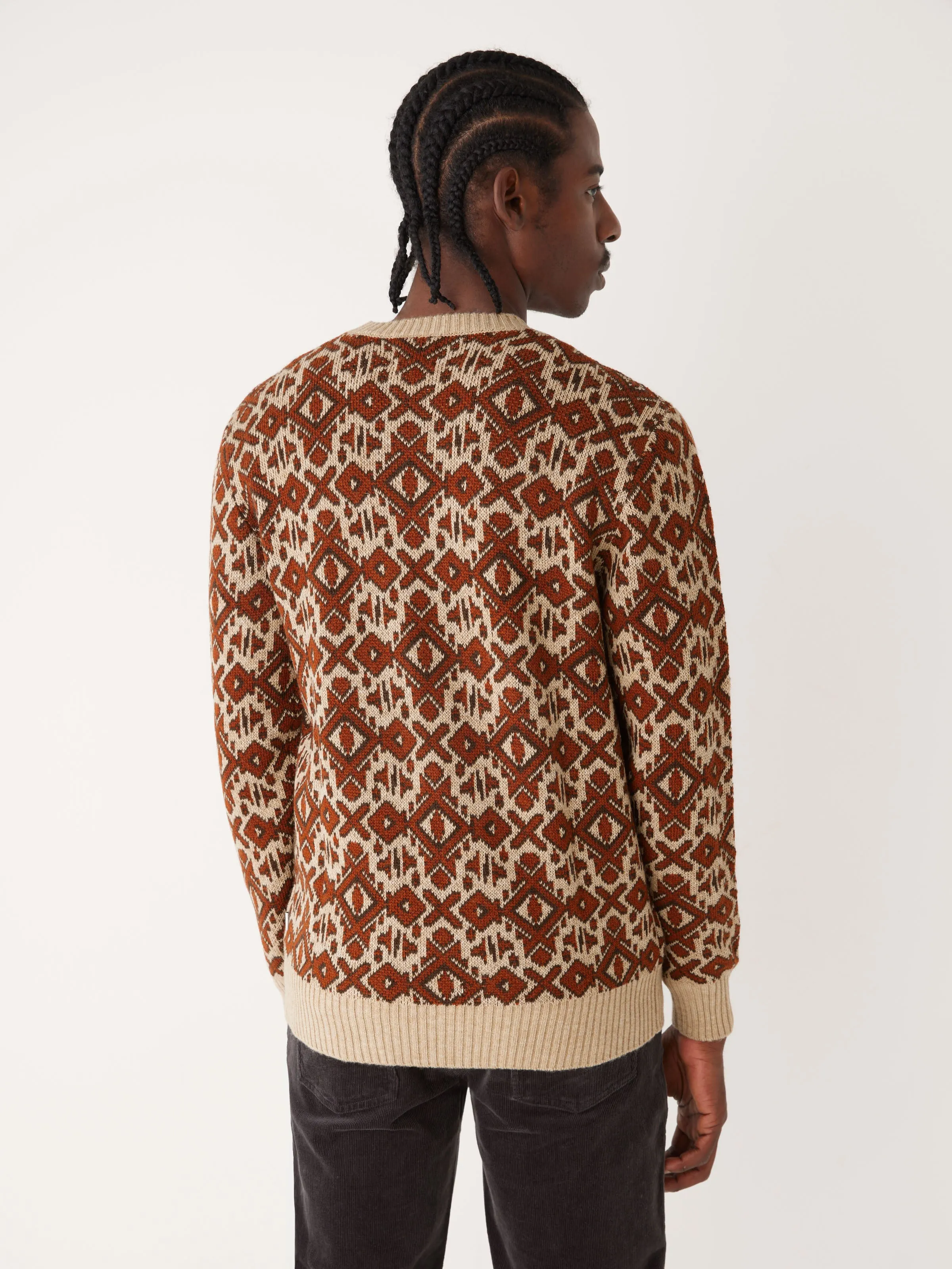 The Jacquard Sweater in Light Beige