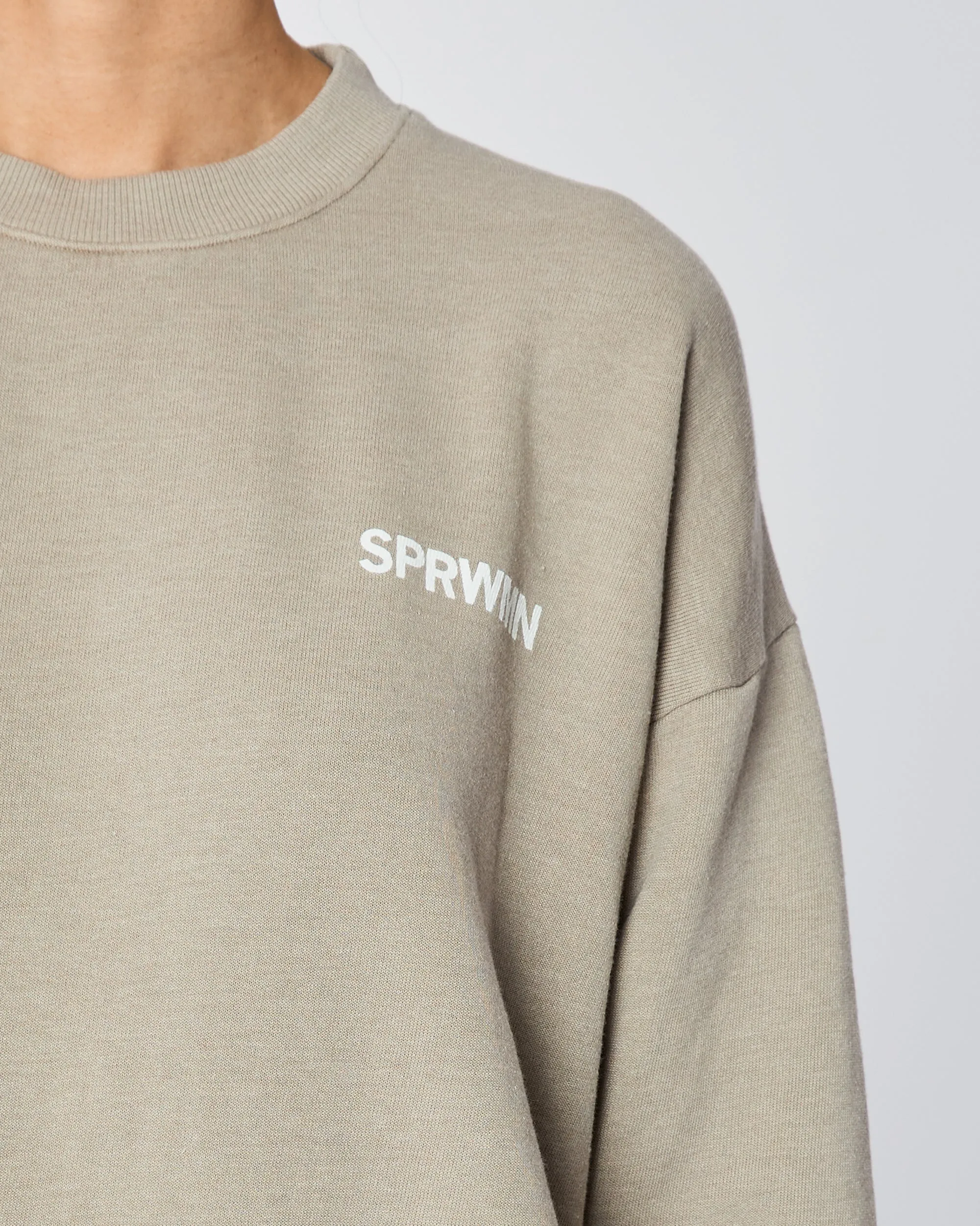 Tiny Logo Sweatshirt in Taupe