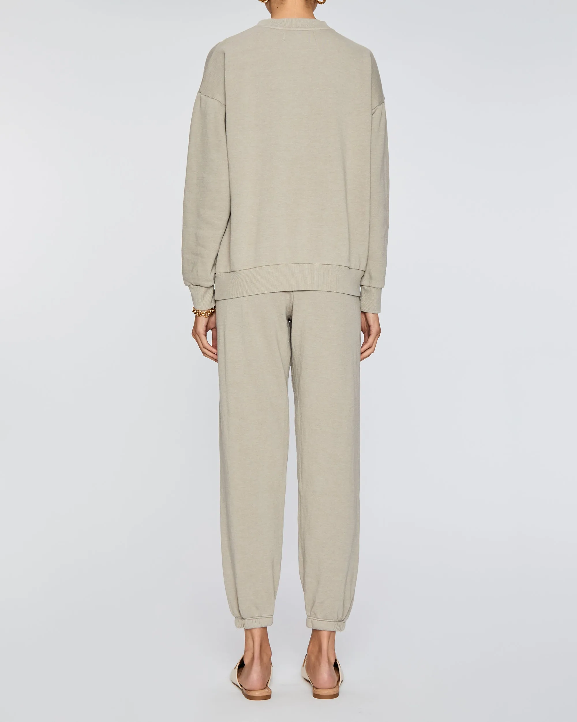 Tiny Logo Sweatshirt in Taupe