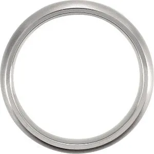 Titanium & 14K Rose Inlay Satin Finish Band T899 - 7 mm