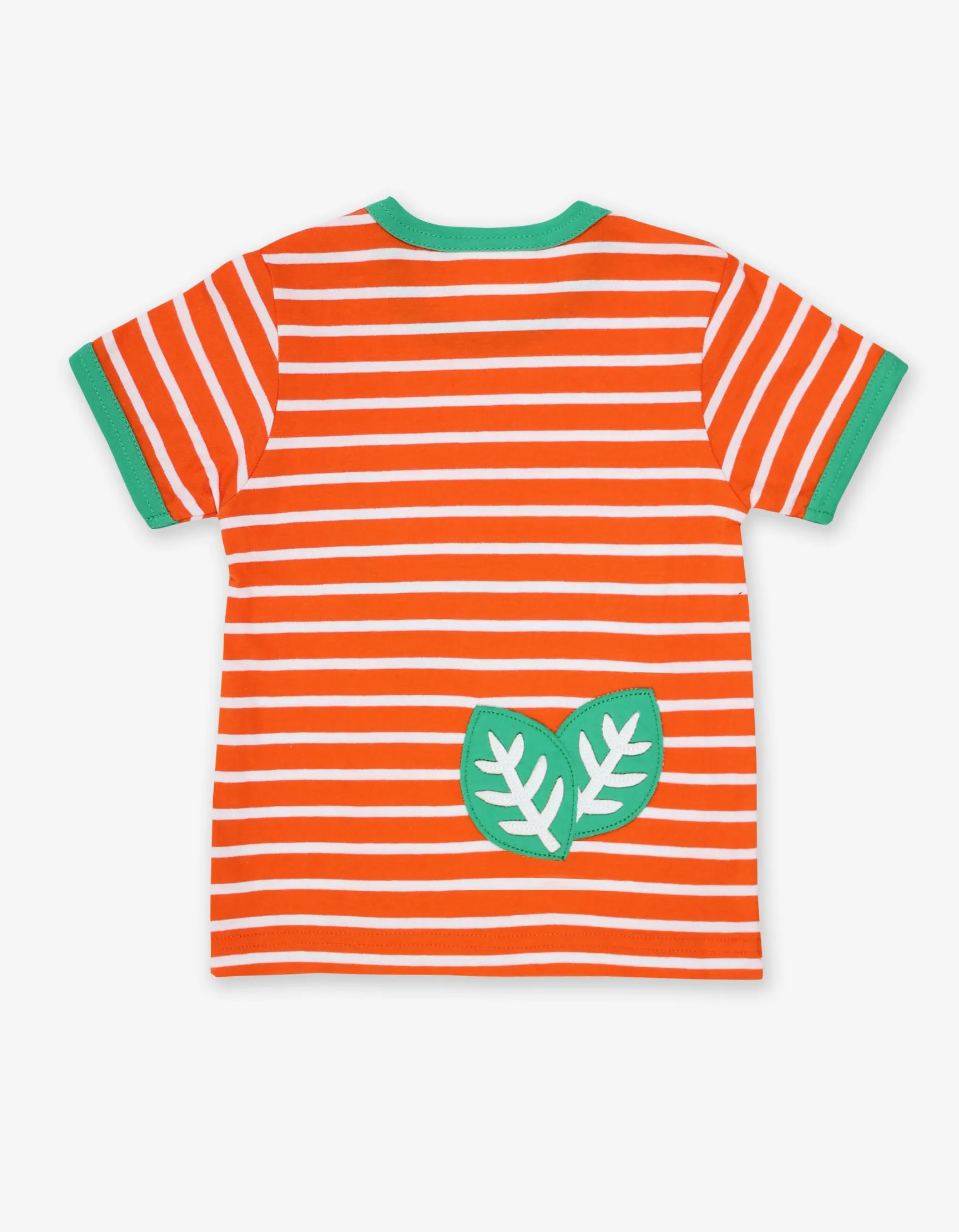 Toby Tiger Organic Applique Short Sleeve T-Shirt - Grasshopper