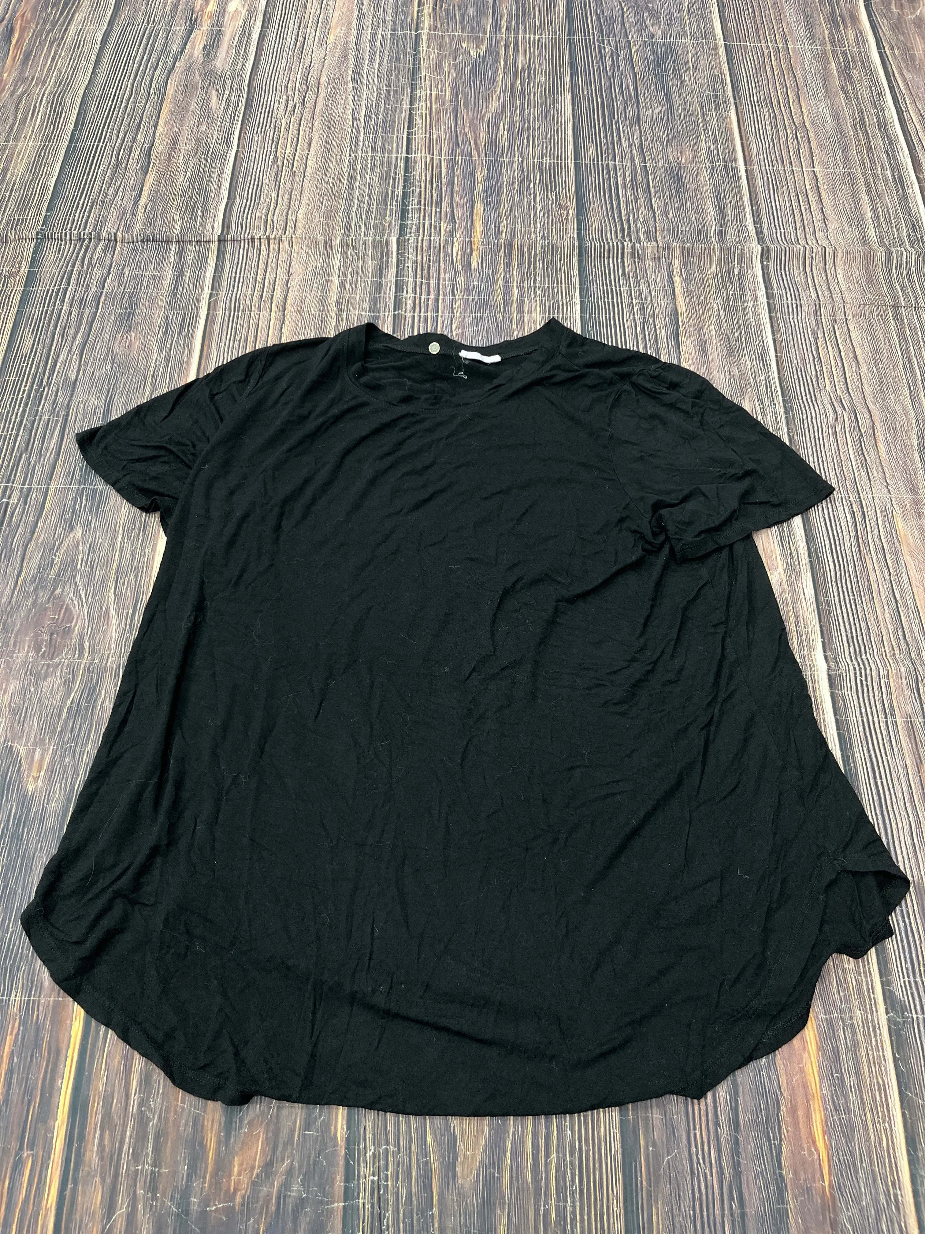 Top Short Sleeve Basic By Chicsoul In Black, Size: 2x
