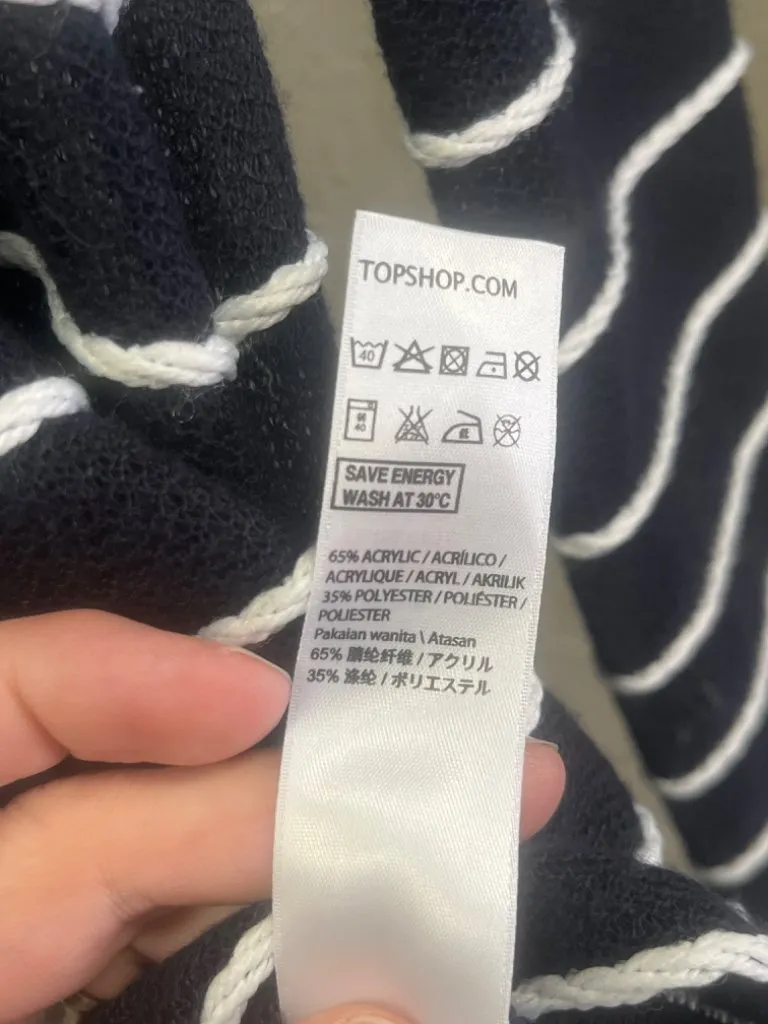 TOPSHOP STRIPE CREWNECK