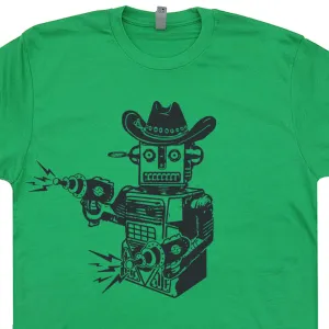 Toy Robot T Shirt Cowboy Robot Shirt Vintage Science Fiction Shirt