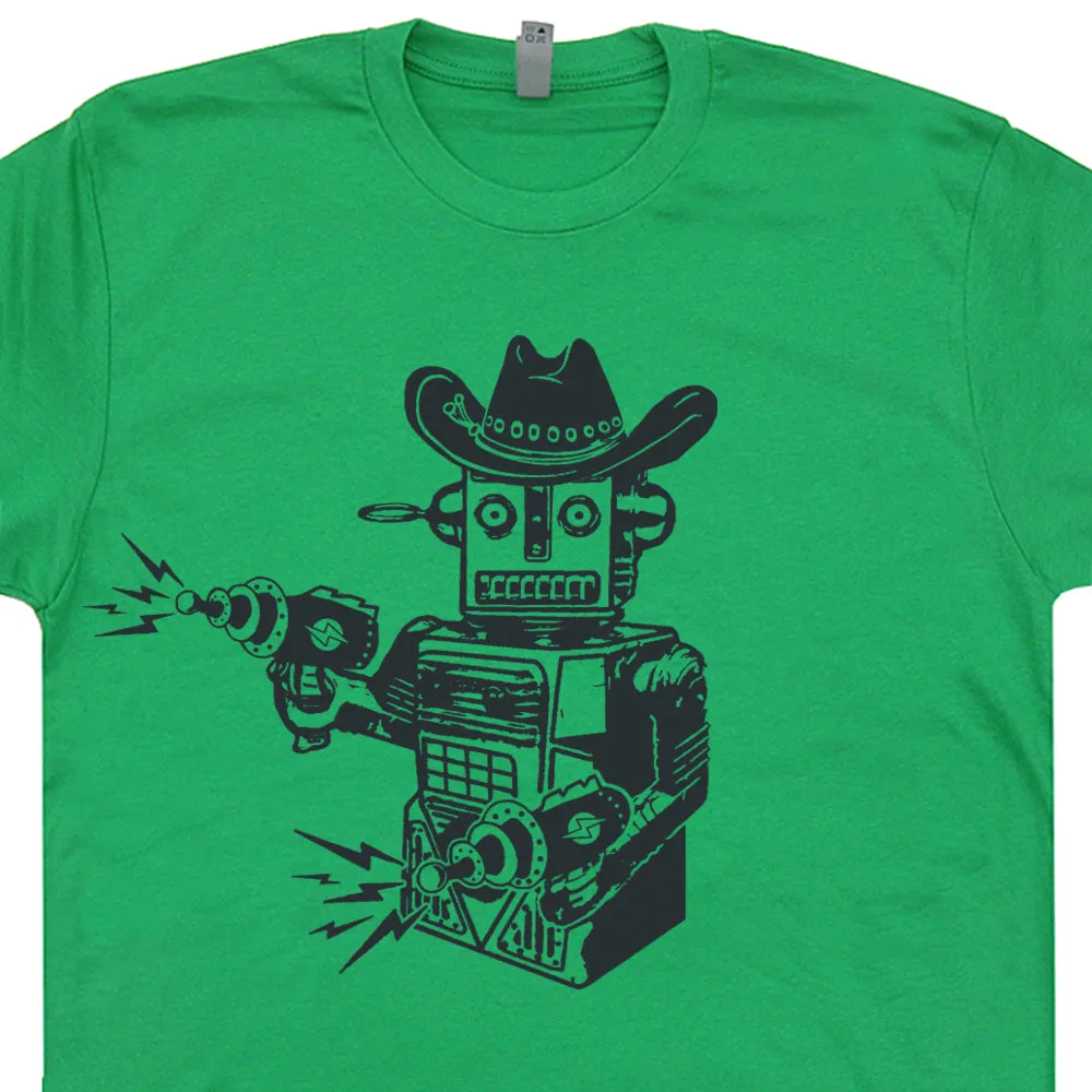 Toy Robot T Shirt Cowboy Robot Shirt Vintage Science Fiction Shirt