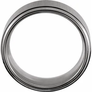 Tungsten Rounded Edge Band with Stone Finish TAR52262 - 8 mm
