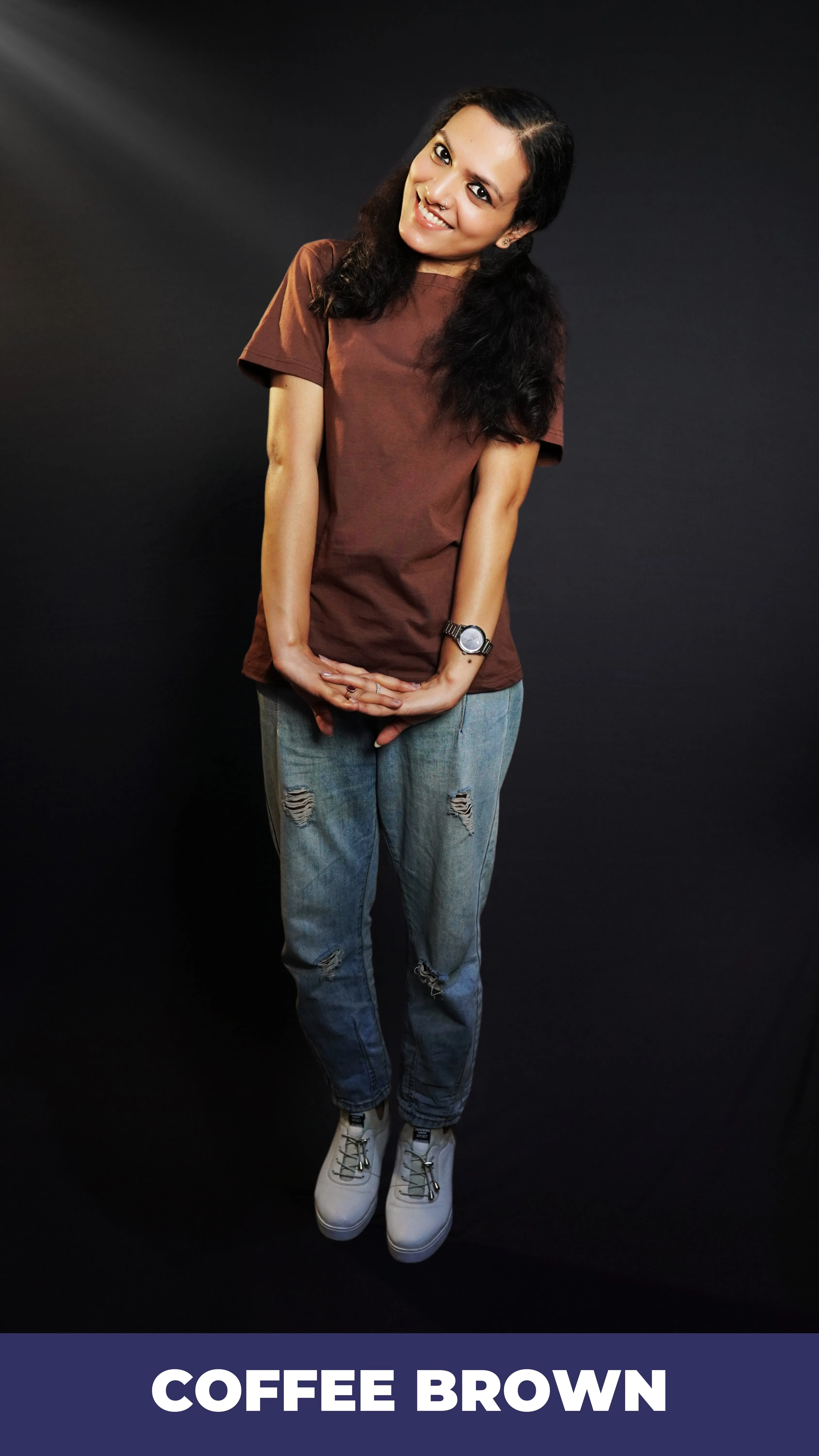 Unisex Coffee Brown T shirt