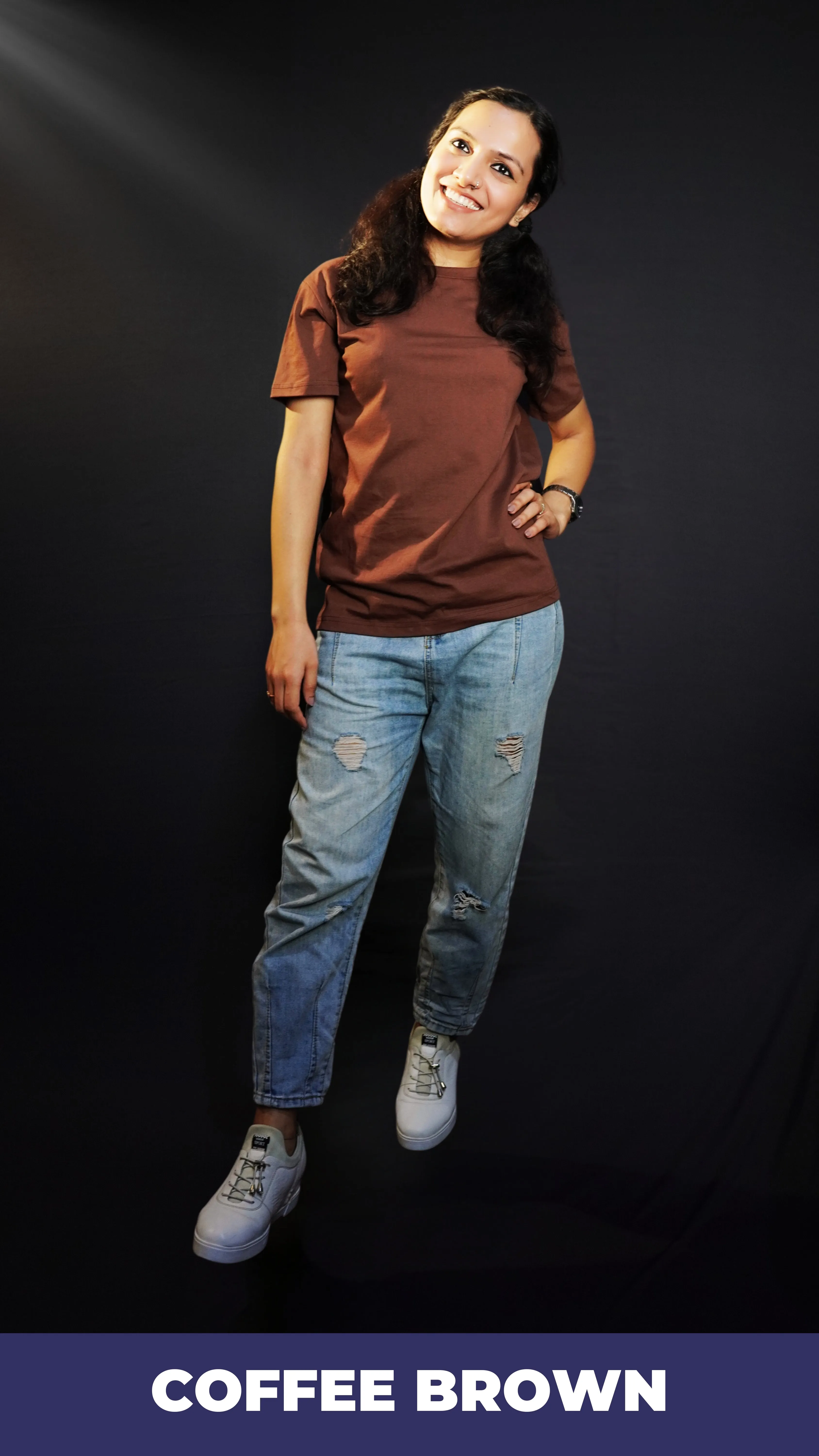 Unisex Coffee Brown T shirt
