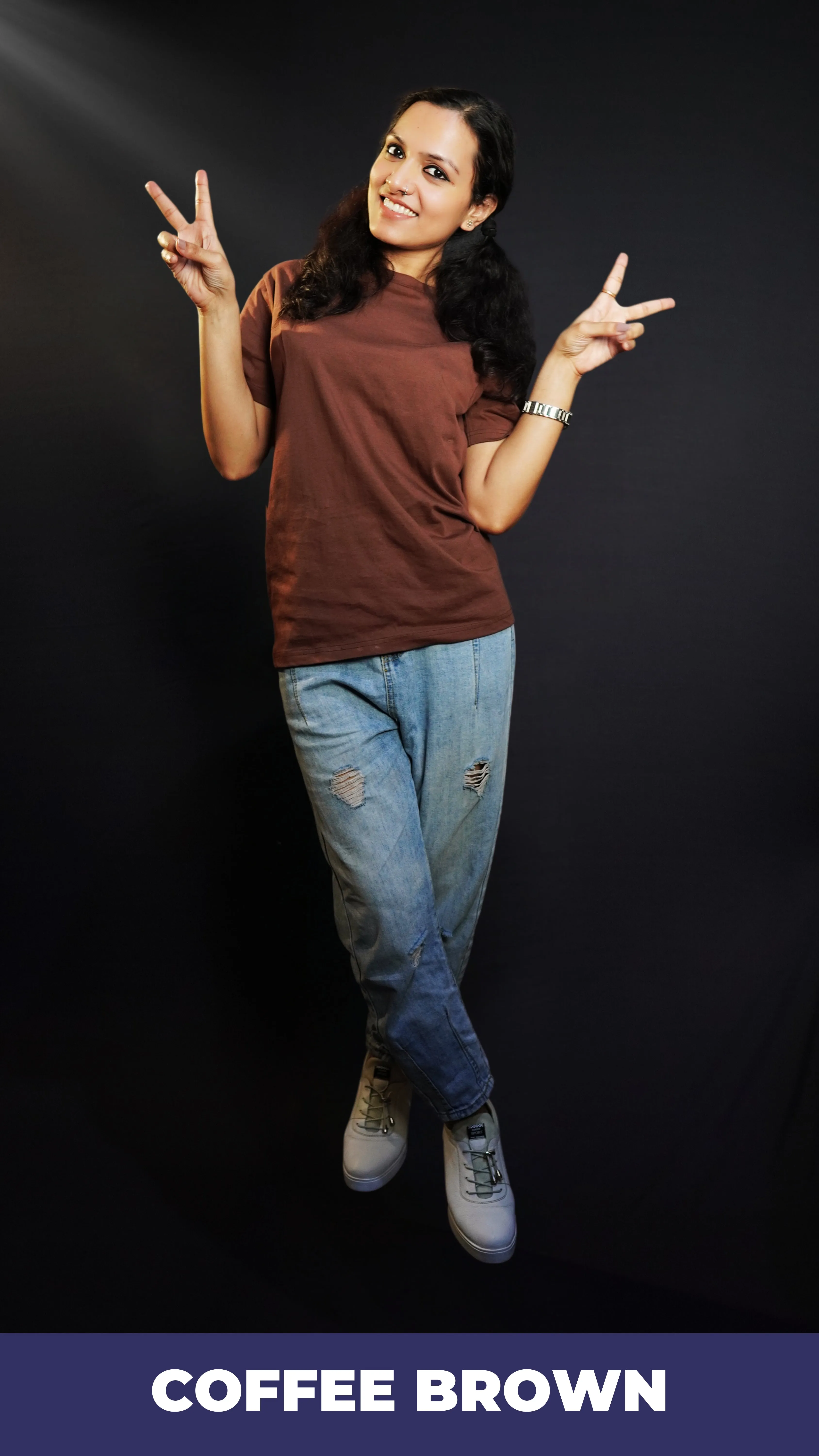Unisex Coffee Brown T shirt