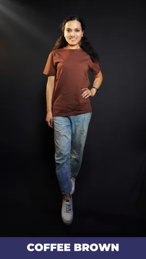 Unisex Coffee Brown T shirt